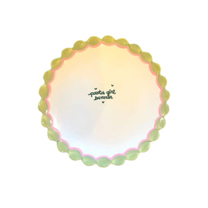 Hand-painted Custom Scalloped Dinner Plate