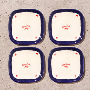 Tiny “Caviar Me” Plates, Set of 4
