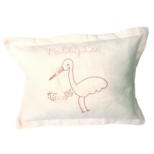 Stork Baby Pillow