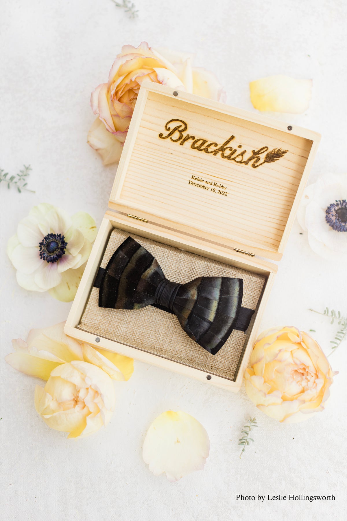 Grey Bobwhite Bow Tie