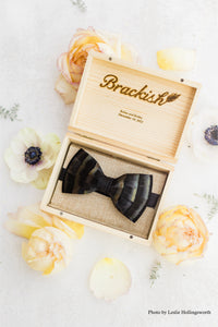 Grey Bobwhite Bow Tie