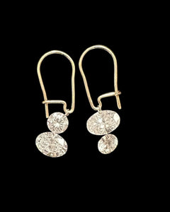 Oval 3 Carat Floating Diamond Earrings