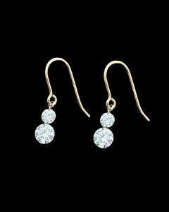 Round 3 Carat Floating Diamond Earrings