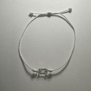 1 Carat Emerald Cut Diamond Thread Bracelet