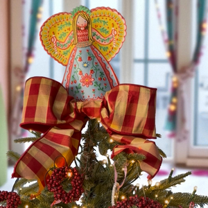 Embroidered Angel Christmas Tree Topper