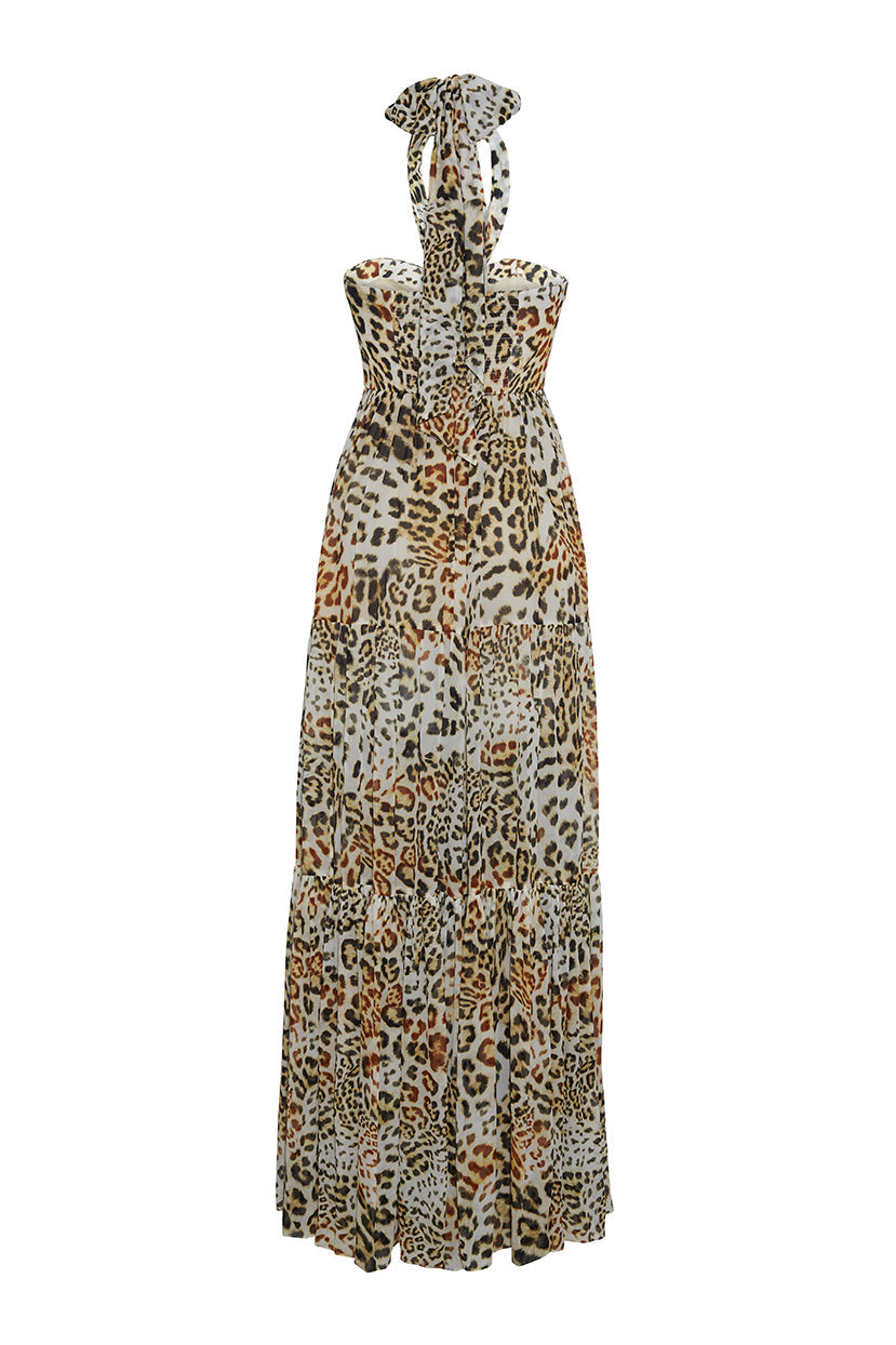 Piana Maxi Dress in Cheetah Natural