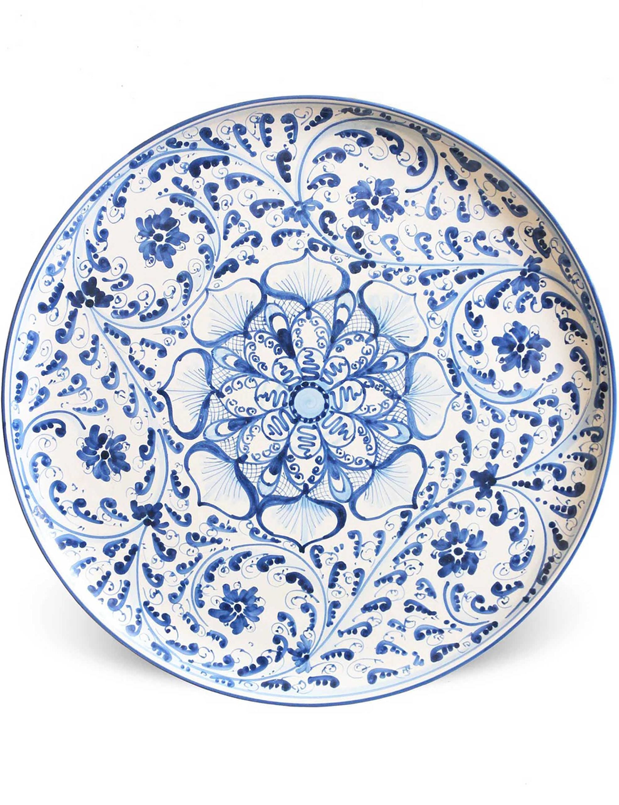 CALTAGIRONE DECORATED CERAMIC SERVING PLATE – SALEMI