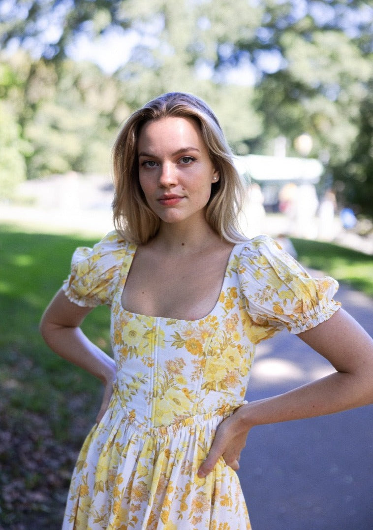 Chloe Maxi Dress in Yellow Floral | Over The Moon Chloe Maxi Dress in Yellow Floral | Over The Moon