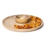 Block Print Chip and Dip Set with Removeable Bowl