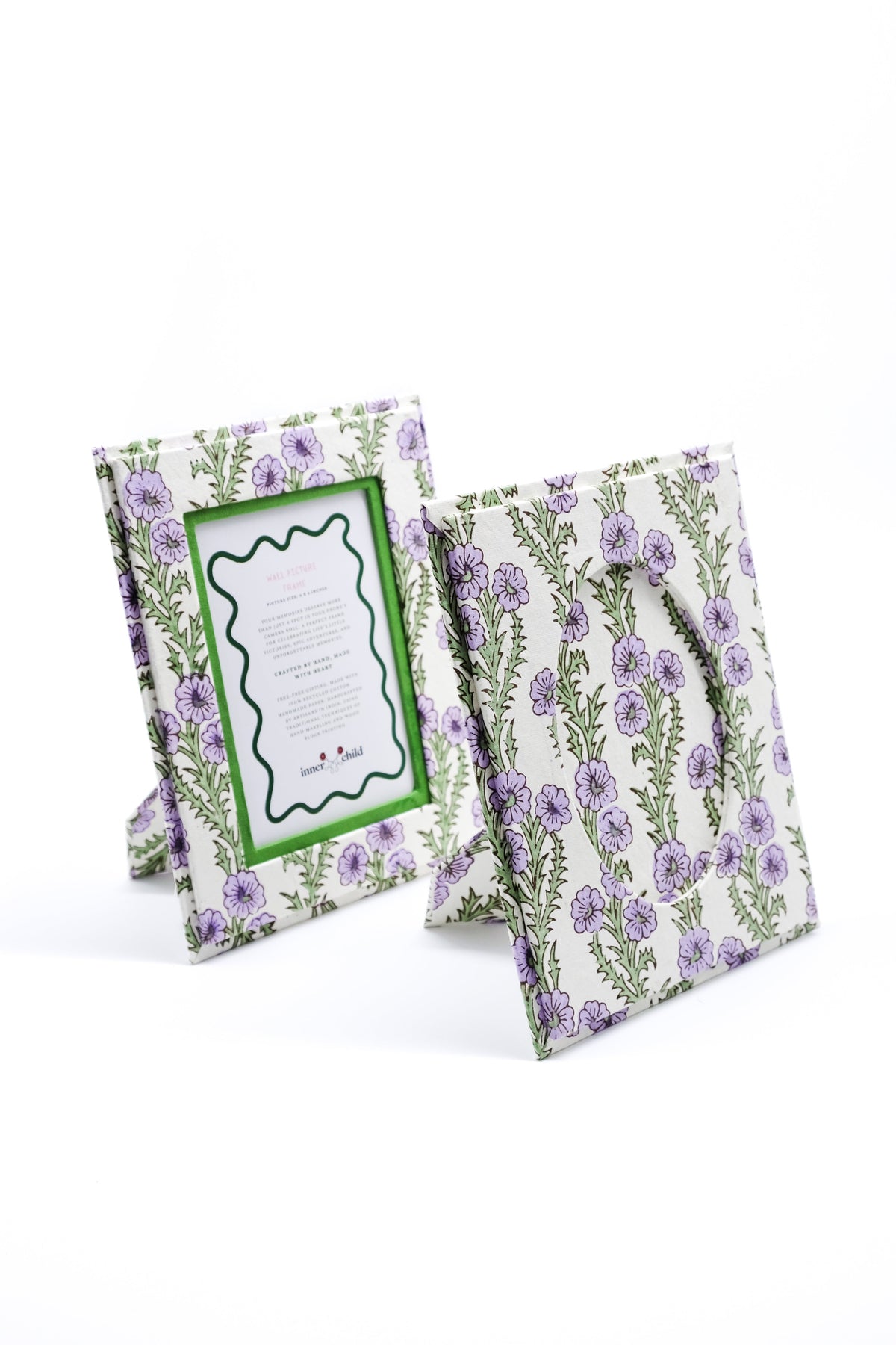 Picture Frame 4x6 in Circular Forget-Me-Not Purple