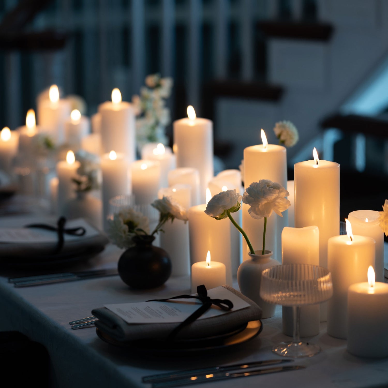 9 Votive Candles & 9 Ethereal Cylinders Set of 9