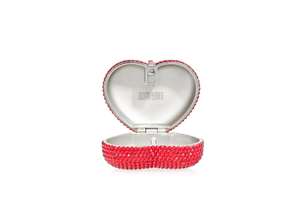 Heart Miniature Pillbox in Red