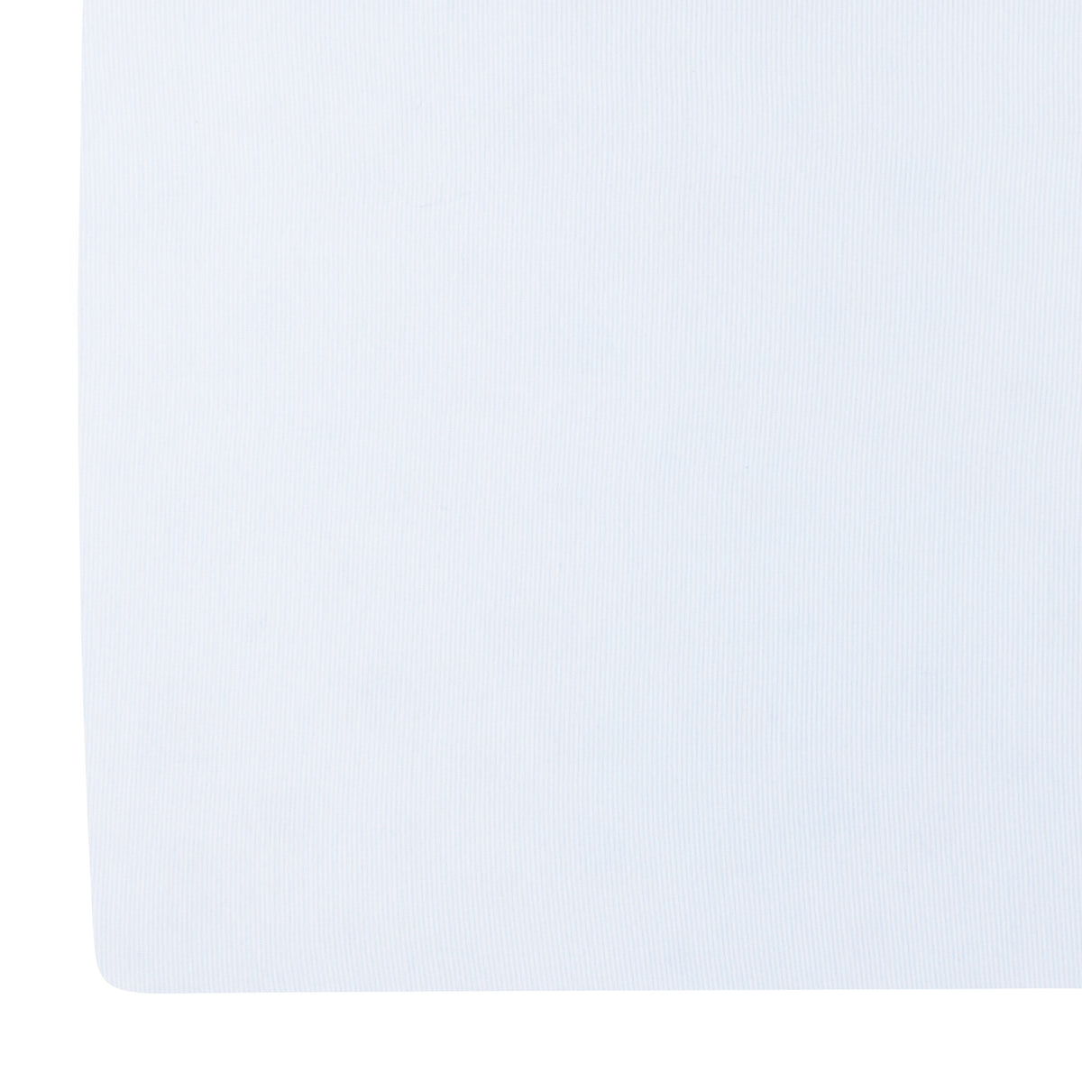 little english classic children's clothing pima crib sheet with white background and light blue stripe all over print 