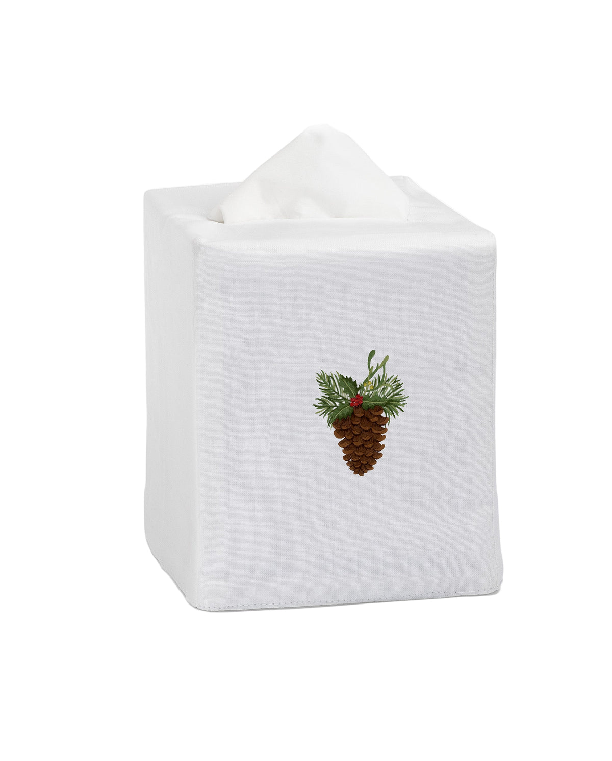Pinecone Holly Tissue Box Cover