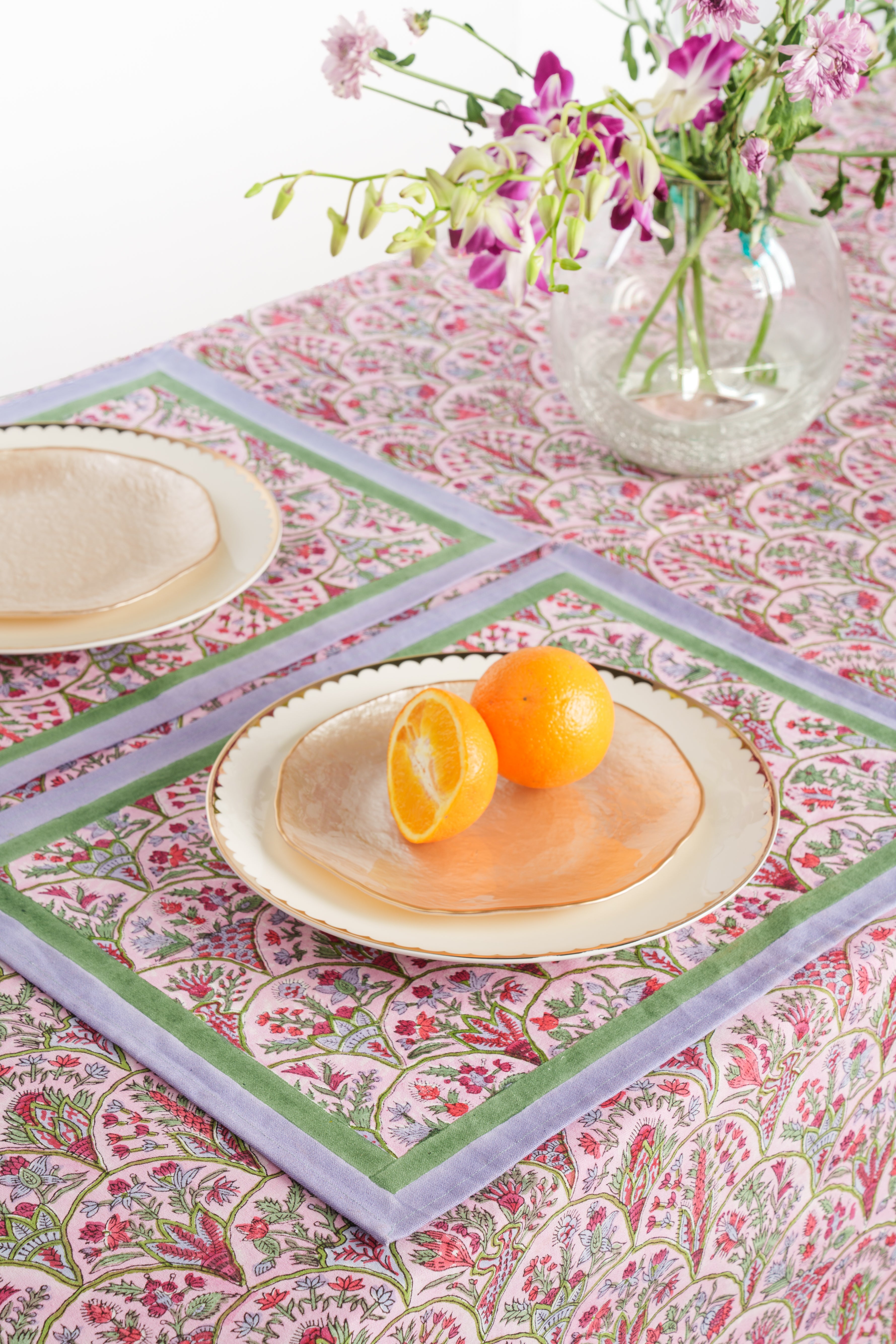 Pink Arch Blockprint Placemat