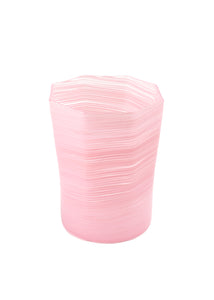 Short Hand Blown Tumbler in Pink, Set of 6