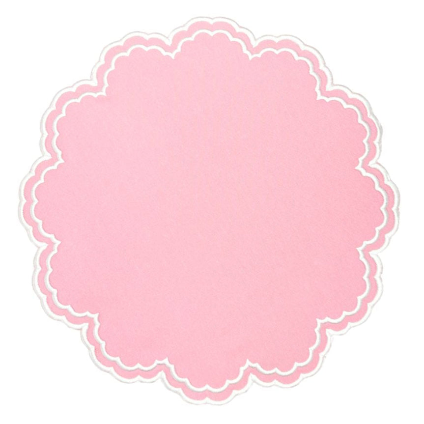 pink luxury embroidered placemat