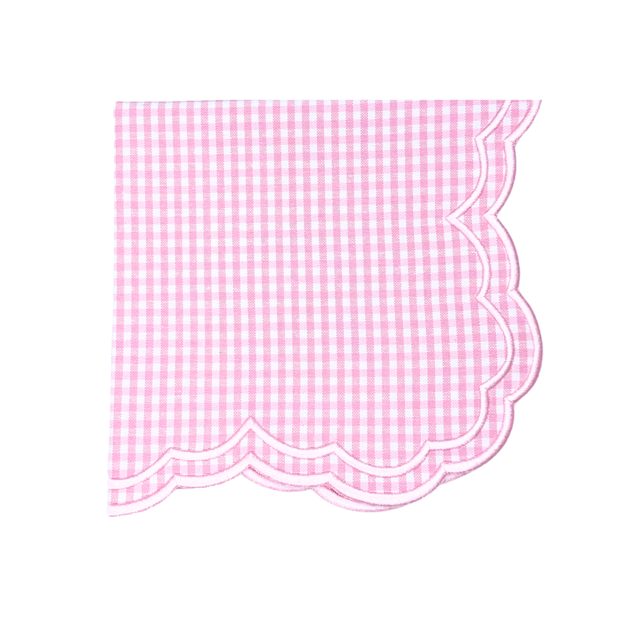 Bettina-Gingham Napkin in Pink, Set of 4