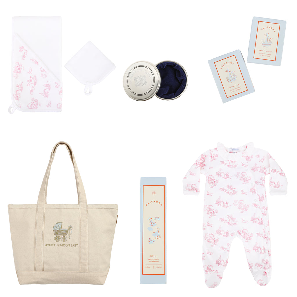 Over The Moon's Bath Baby Bundle in Pink