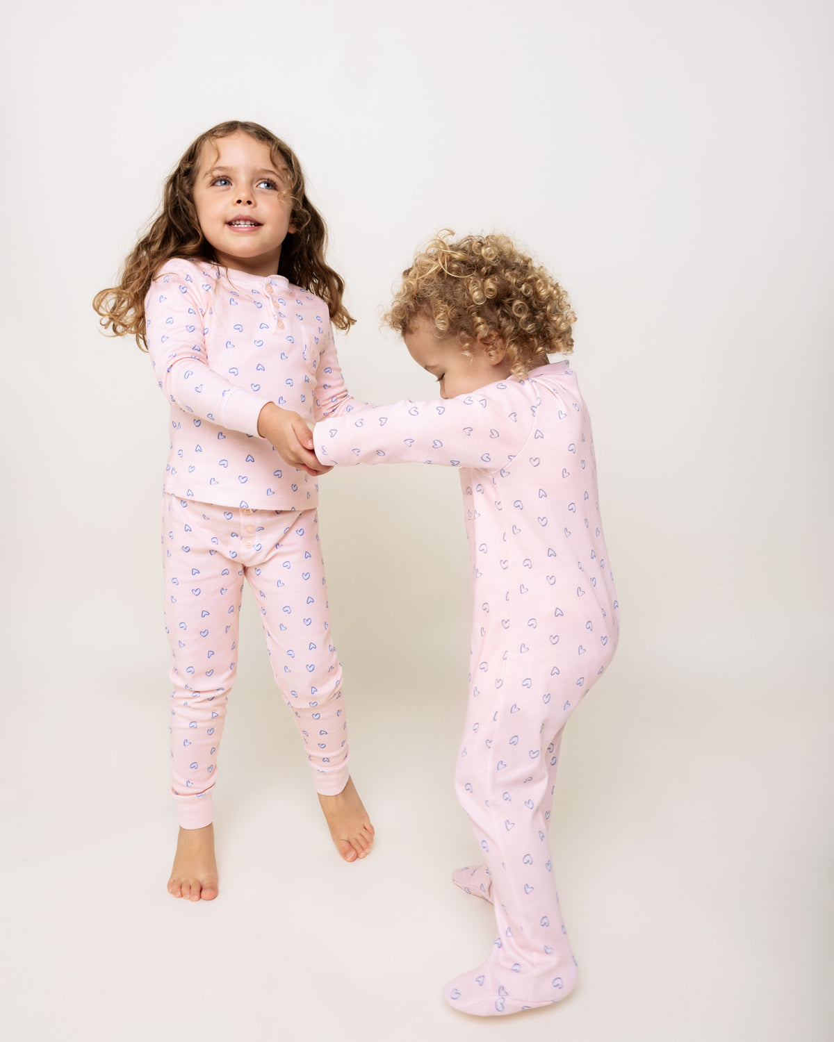 Love Heart Pajamas in Pink