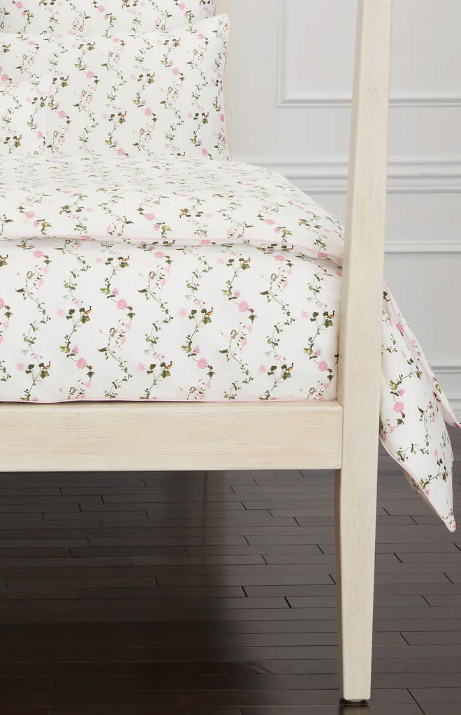 Pink Pond Floral Duvet Cover