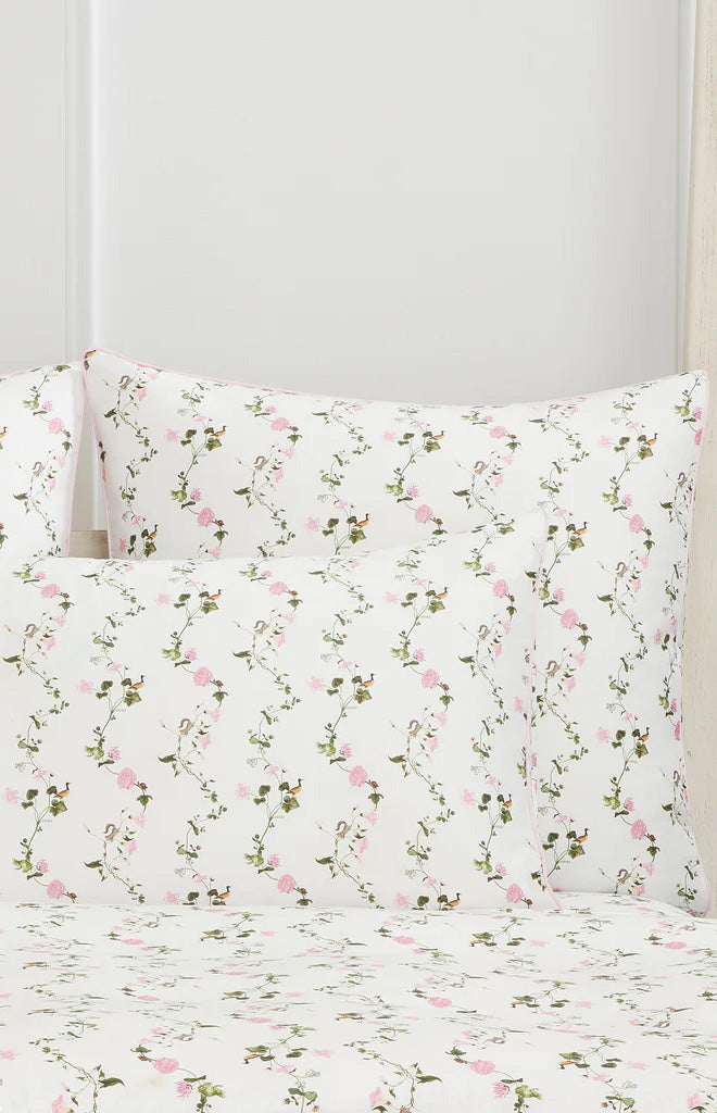 Pink Pond Floral Euro Sham