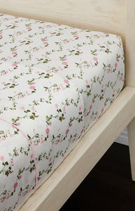 Pink Pond Floral Fitted Sheet