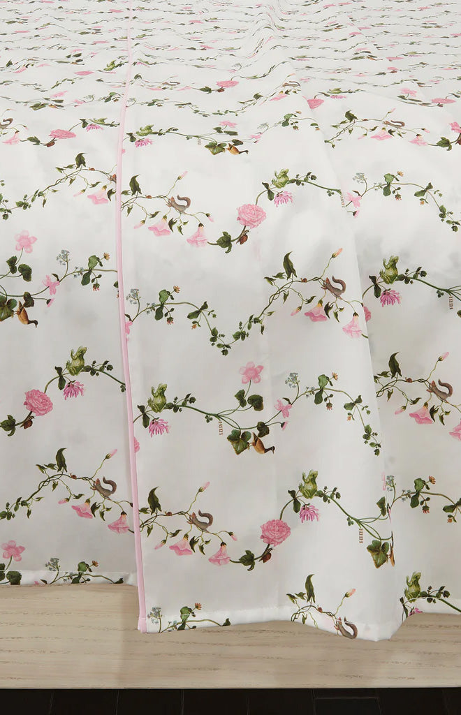 Pink Pond Floral Top Sheet