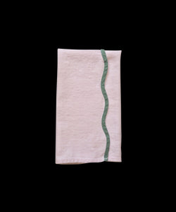 Scallop Linen Napkins in Pink, Set Of 4