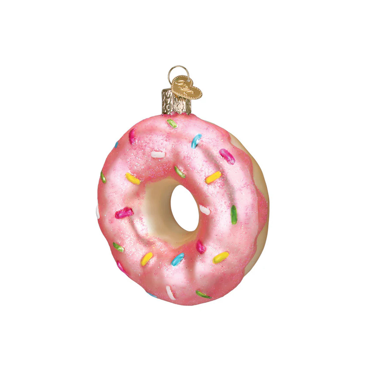 Pink Sprinkles Donut Ornament