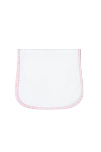 Pink Gingham Burp Cloth