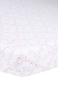 Pink Bears Trellace Crib Sheets