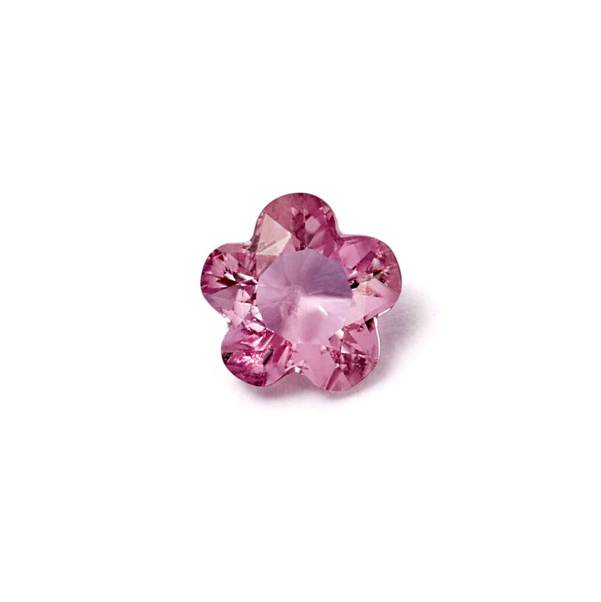 Pink Sapphire Flower Charm