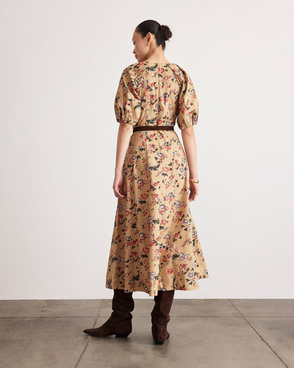 Piper Dress in Dark Khaki Multi