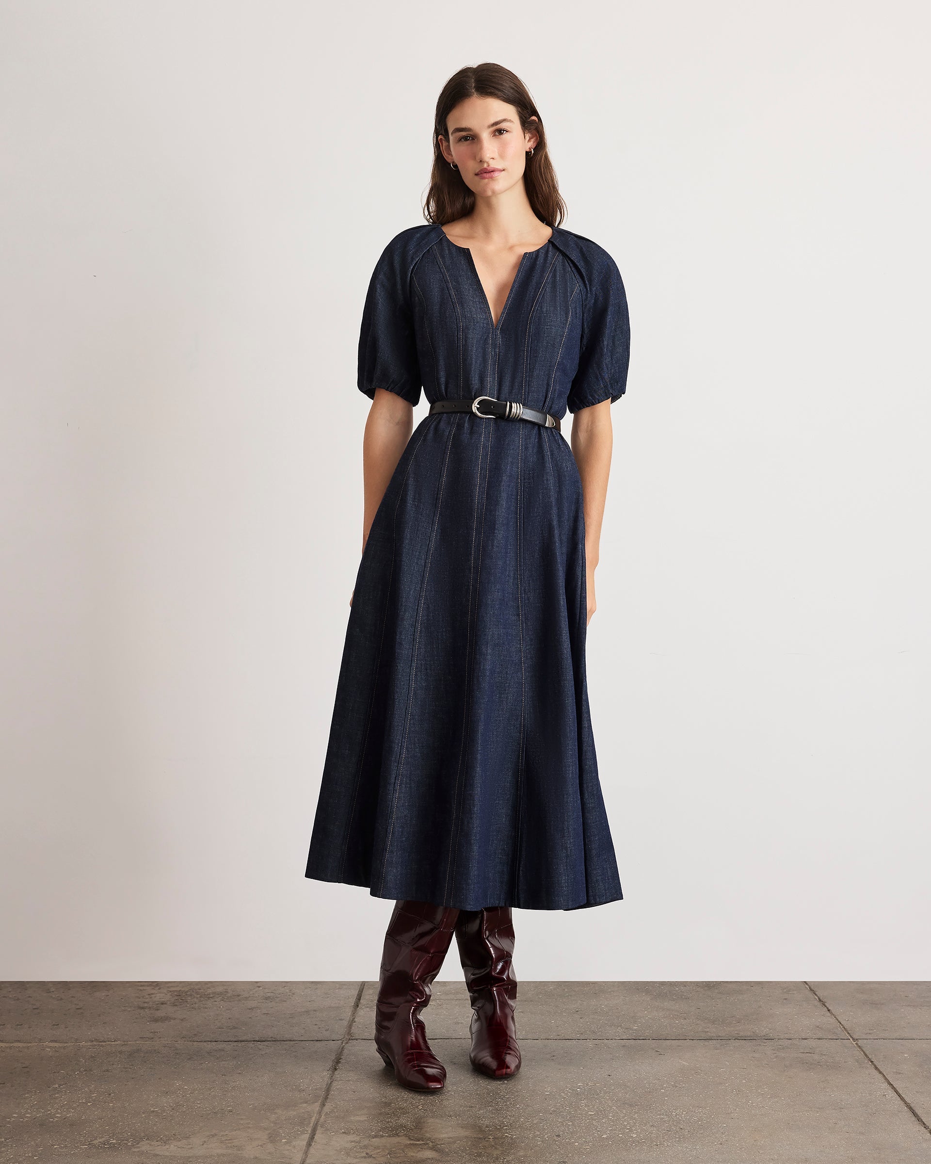 Piper Denim Dress in Midnight Rinse