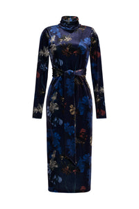 Piper Dress in Elysian Flora Navy