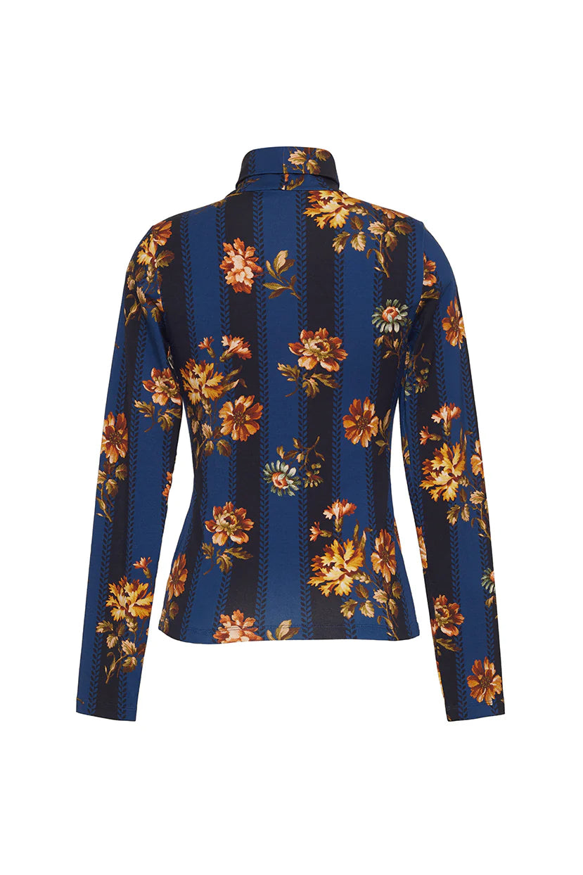 Piper Top in Amour Flora Navy