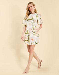 Pippa Mini Dress in Whispering Gardenia