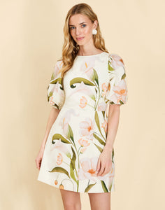 Pippa Mini Dress in Whispering Gardenia