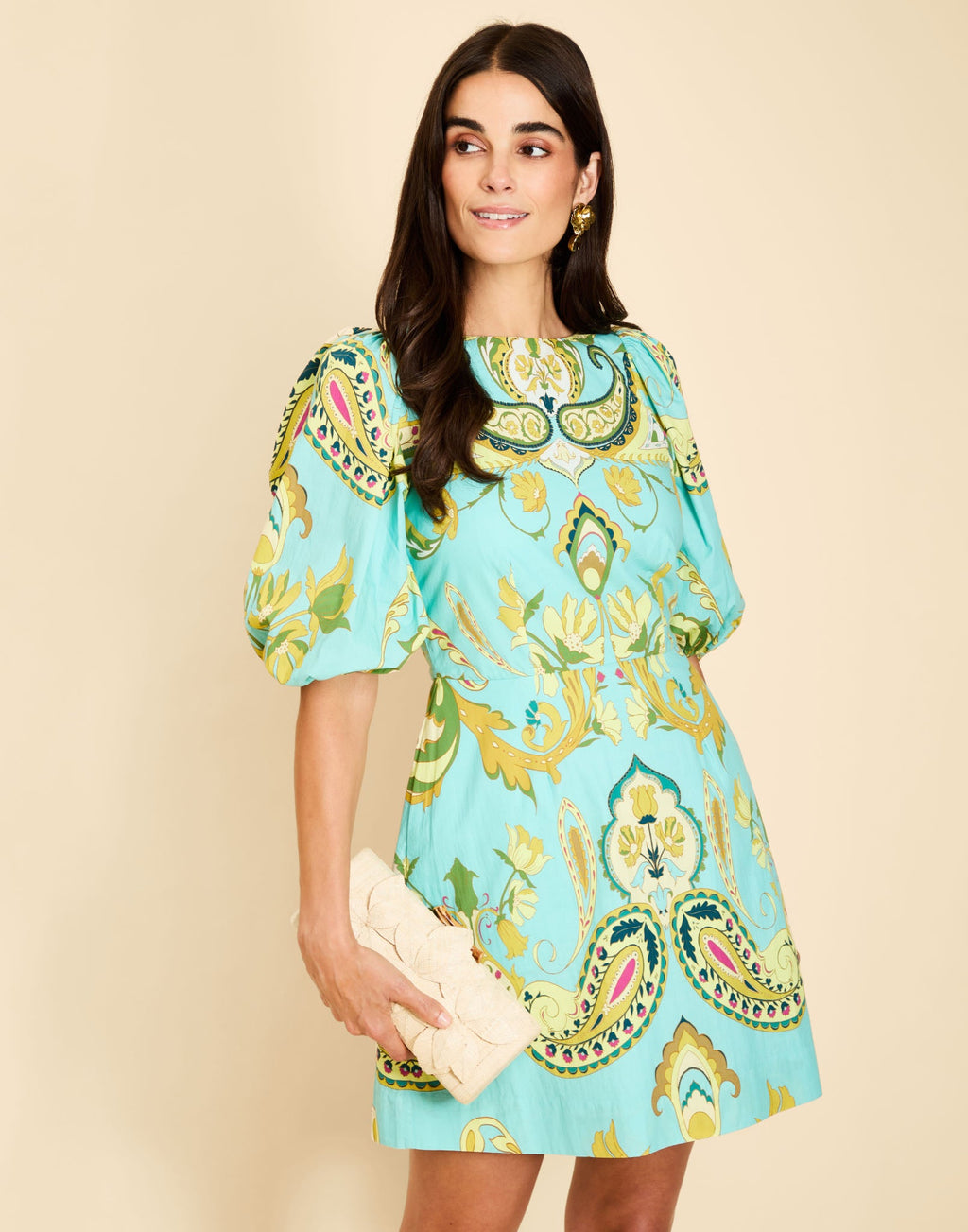 Pippa Mini Dress in Atlas Paisley