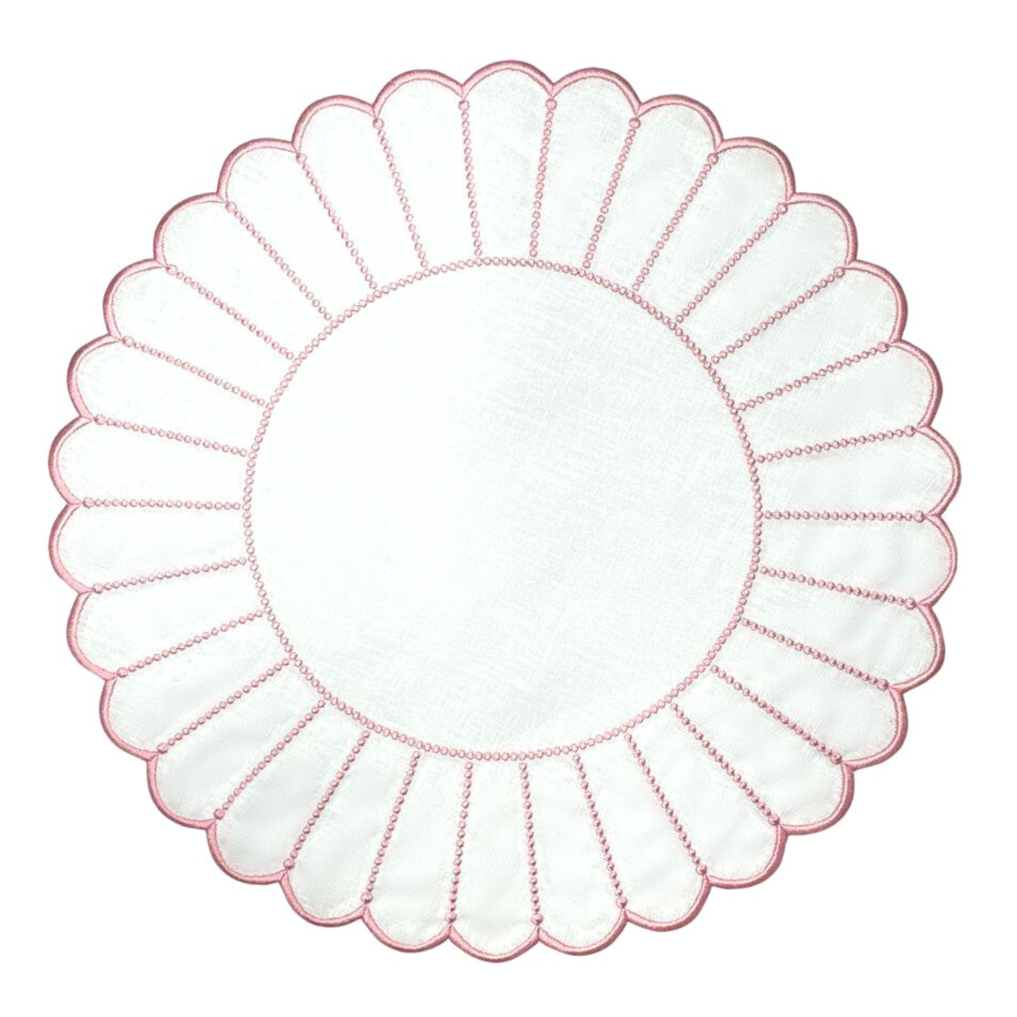 Studio Collection Pippa Placemat in White and Pink, Set of 4