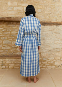 Pippy Dressing Gown in Coronet Blue Tartan