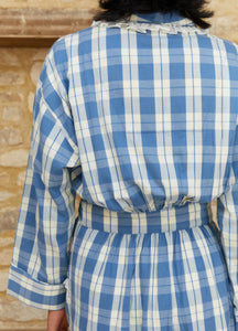 Pippy Dressing Gown in Coronet Blue Tartan