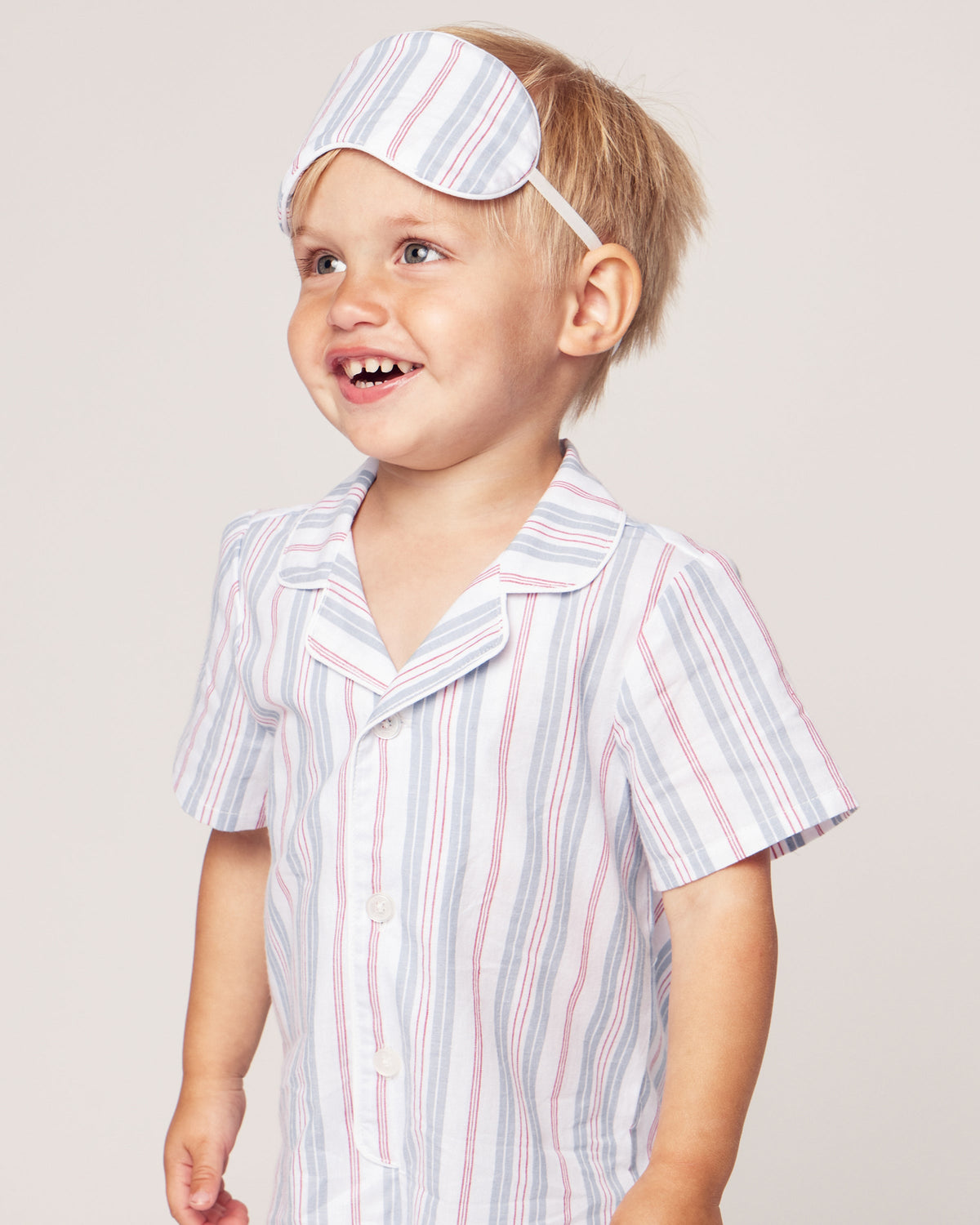 Baby's Twill Summer Romper in Vintage French Stripes