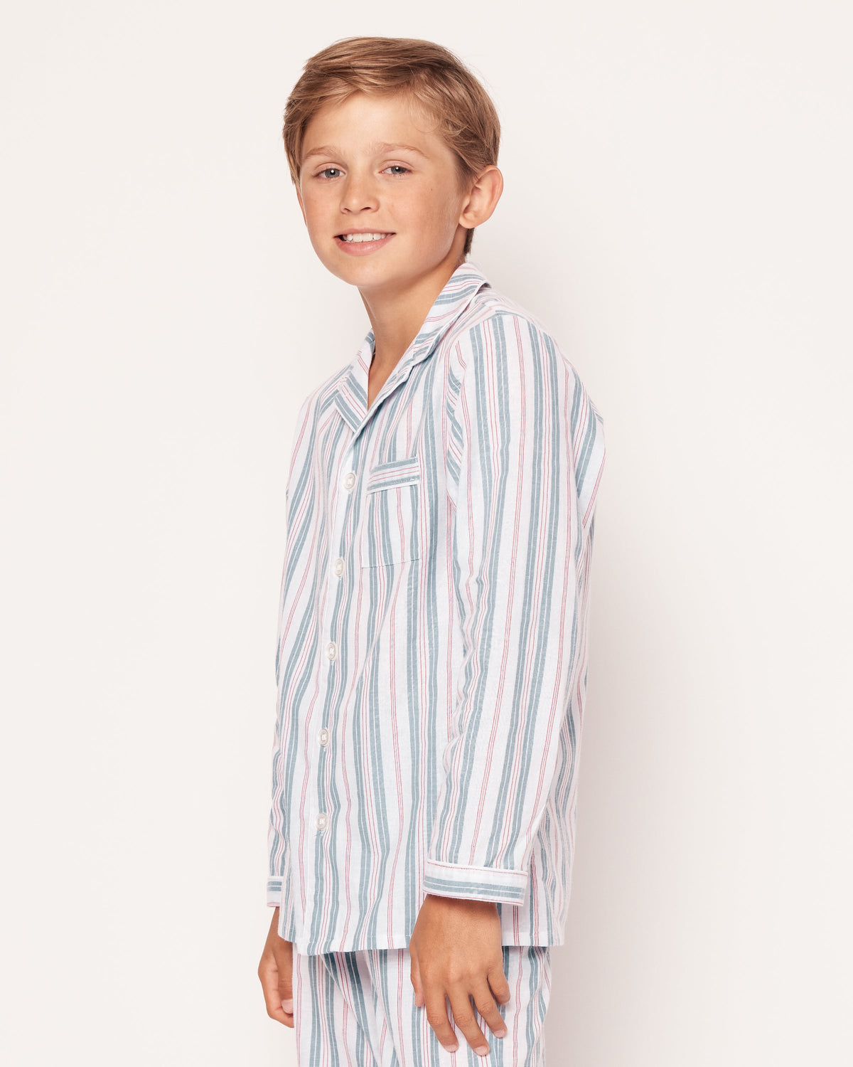 Kid's Twill Pajama Set in Vintage French Stripes