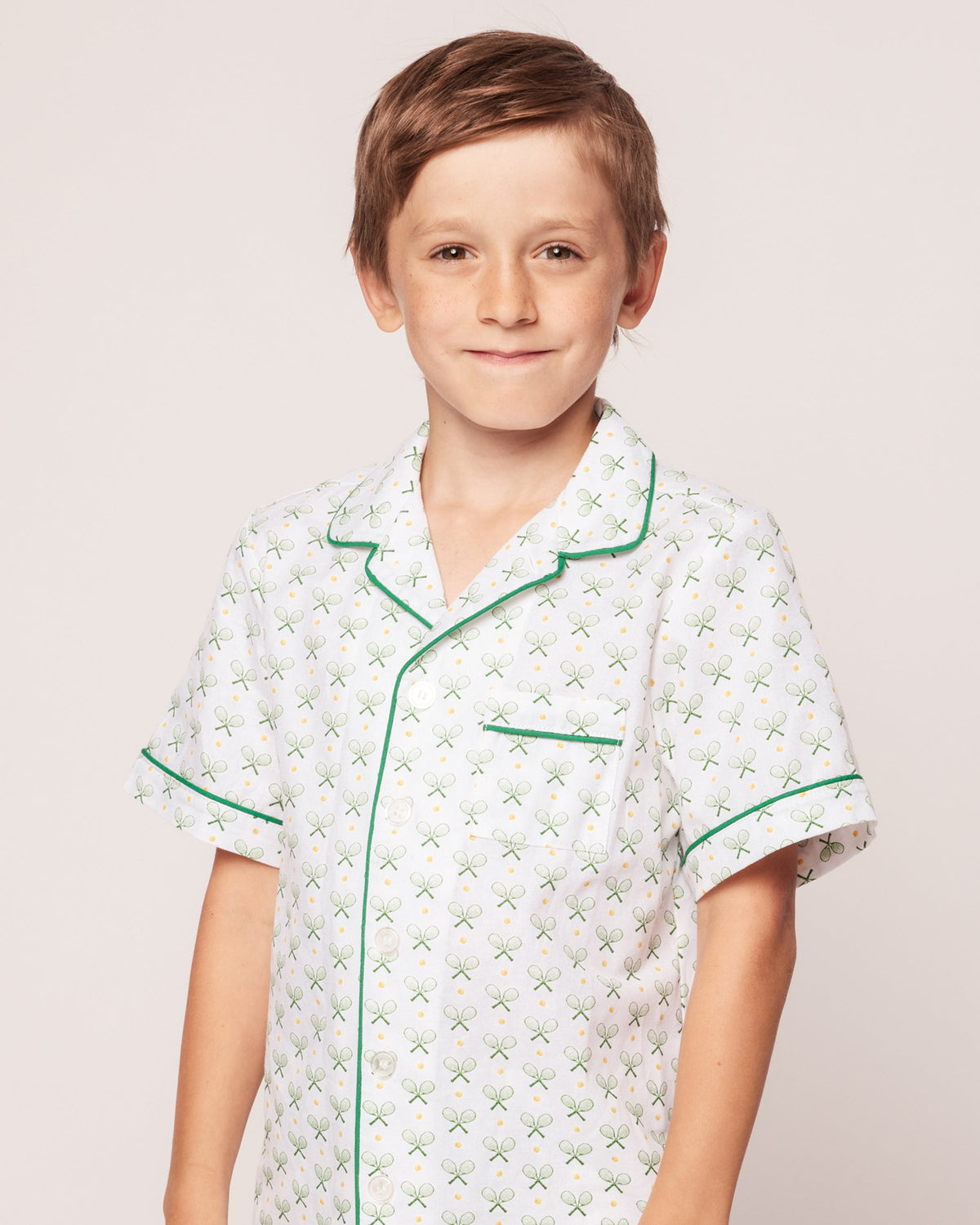 Kid's Twill Pajama Short Set in Match Point