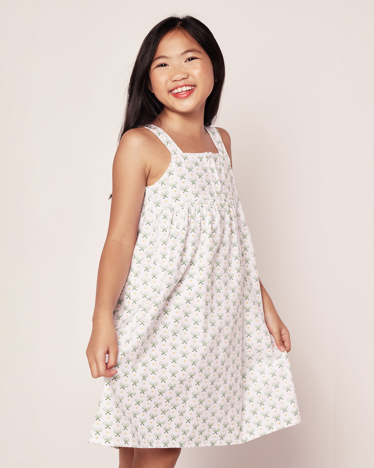 Girl’s Twill Charlotte Nightgown in Match Point