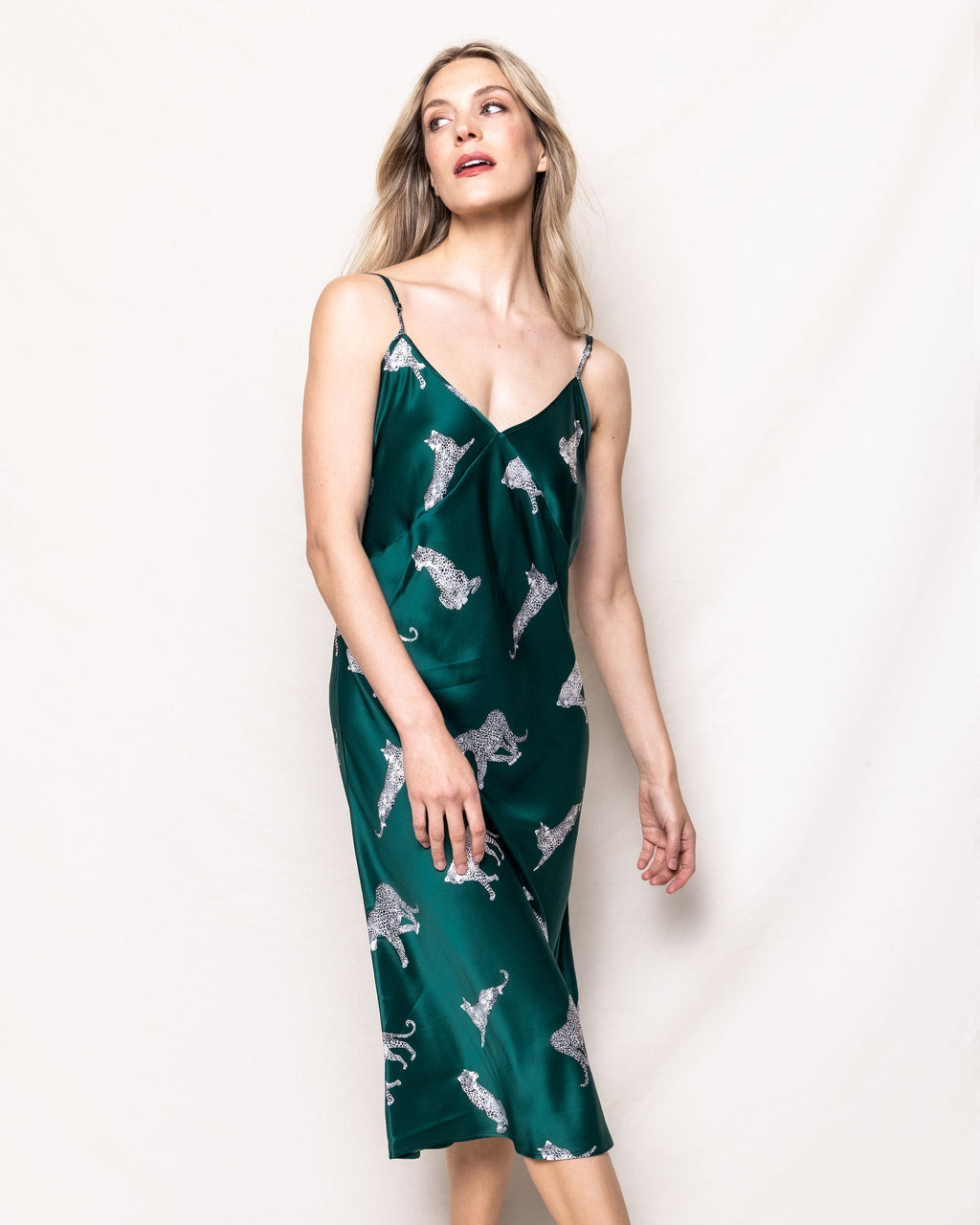 Women’s Silk Cosette Nightgown in Panthère de Luxe