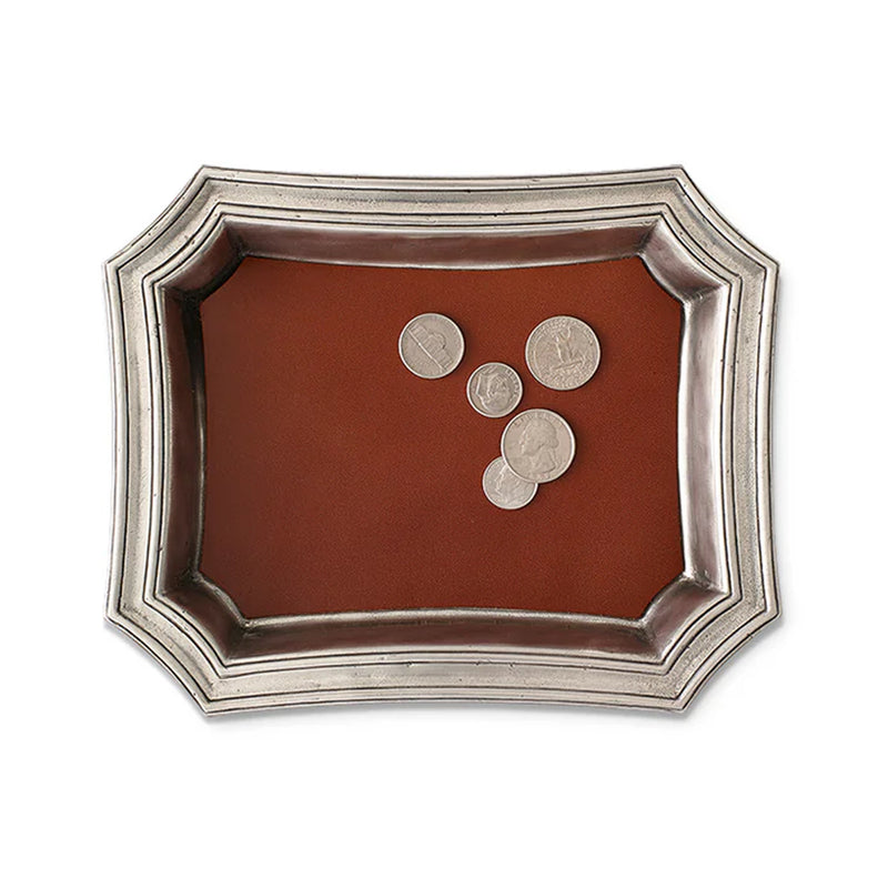 Pocket Change Tray with Leather Insert
