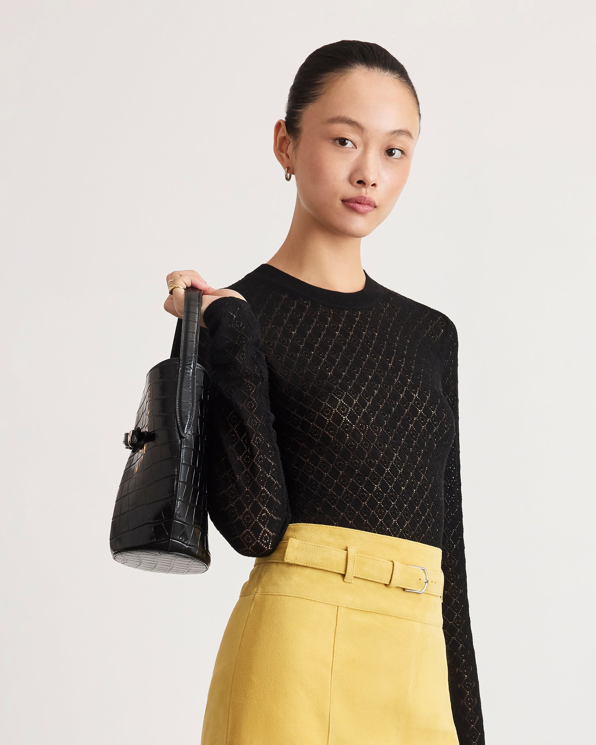 Crew Neck Kayden Knit in Black